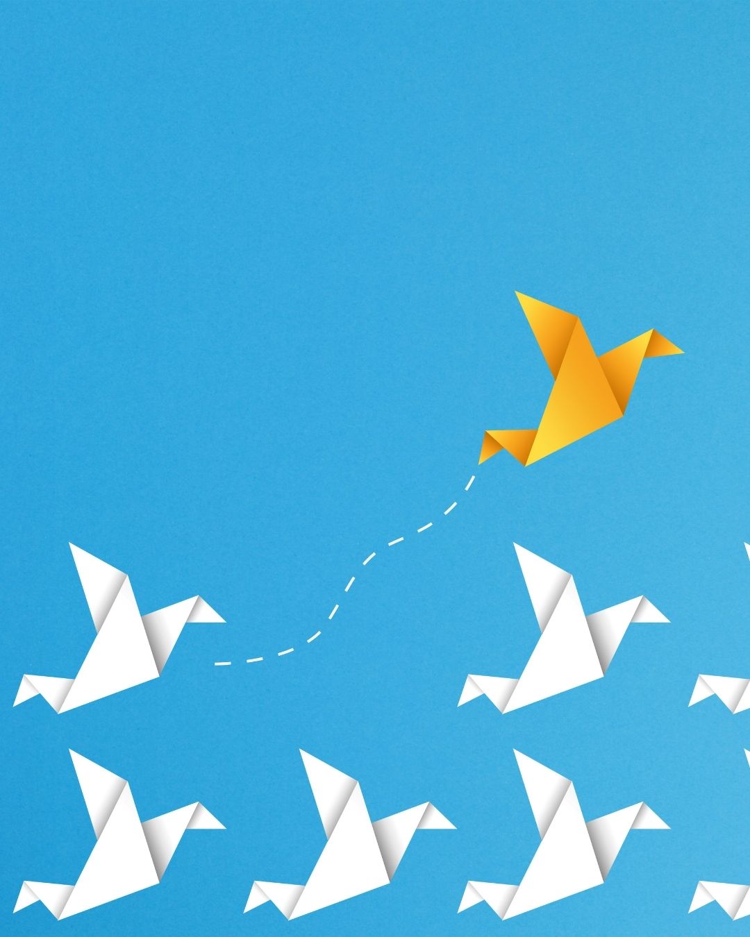 paper-cranes-fly-through-sky-led=by-golden-bird-new-courses-2025-centacare-help-you-soar